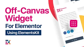 Elementor off canvas widget for menu and header | ElementsKit | All-in-One addons for Elementor