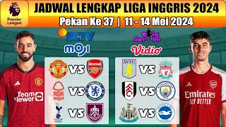 Jadwal Lengkap Liga Inggris 2024 ~ Manchester United vs Arsenal ~ Pekan Ke 37 Live SCTV