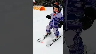 Adia's Powder Skiing #ski #cute #parenting