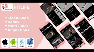 FitLife - Fitness & Exercise App React Native iOS/Android App