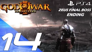 God of War 3 Remastered - 60fps Walkthrough Part 14 - Zeus Final Boss Fight & Ending