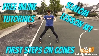 Beginner slalom on inline skates - lesson 1