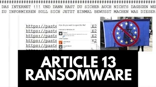 Article 13 Ransomware #SaveYourInternet