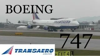 *10 000+ views special* Transaero Boeing 747-400 landing in Salzburg (SZB)