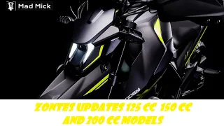 ZONTES UPDATES 125 150 AND 200 cc MODELS