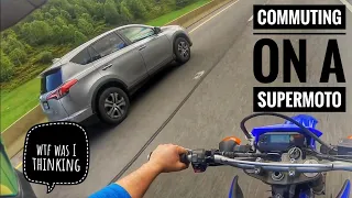 Supermoto Vs. The Highway.  Can you commute on a supermoto?