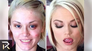 Famous ADULT Film Stars Before Makeup