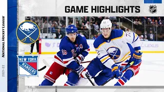 Sabres @ Rangers 11/21/21 | NHL Highlights