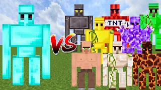 DIAMOND GOLEM vs ALL GOLEMS | Minecraft Mob Battle