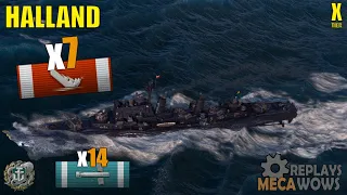 Halland 7 Kills & 136k Damage | World of Warships Gameplay