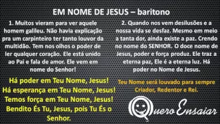 em nome de jesus   baritono   queroensaiar