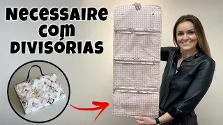 NECESSAIRE COM DIVISÓRIAS a mais fácil que você já viu| Veja como fazer | PAP da Juli Bettio #022