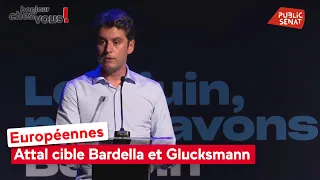 Européennes : Attal cible Bardella et Glucksmann