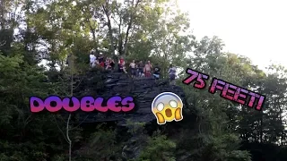 DOUBLE FRONTFLIP OFF A 75 FOOT CLIFF! | Slatington Quarry