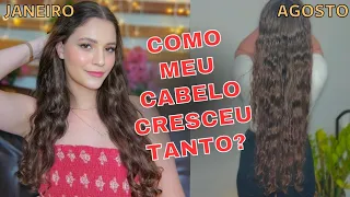 O QUE EU FIZ PARA O MEU CABELO CRESCER TANTO em 2023? | Como fazer o cabelo crescer mais rápido