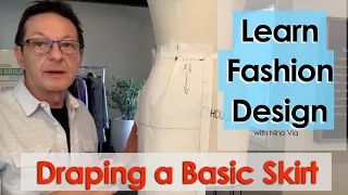 How To Drape A Basic Skirt ~ What Is Draping ~ Learn Fashion Designing: ONLINE.