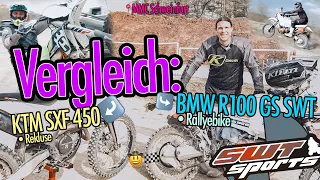 Vergleichstest SWT BMW Motorrad R 100 GS auf 100/7 - 1979 Basis mit KTM 450 SX - 2020 - Rekluse usw.