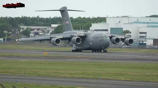 US Air Force Heavy Metal - C17 Short Landing Capability demonstrated Prestwick [5th/6th June 2023]