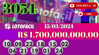 Resultado da Lotofácil 15/04/2024 l Lotofácil 3054.