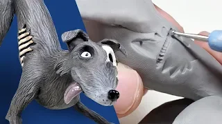 ZOMBIE DOG Sculpture from Start to Finish Out of Polymer Clay - Timelapse Tutorial