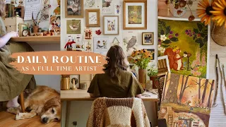 Daily Week Day Routine as a Full-Time Artist - cultivating healthy, sustainable habits 📚💐✨