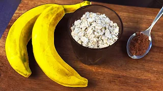 Do you have oatmeal, banana and cocoa? A simple dessert recipe. Simple and delicious!