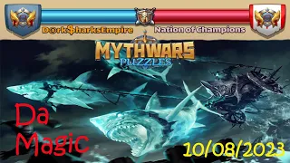 DarkSharksEmpire VS Nation of Champions. Alliance war. MythWars Puzzles