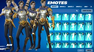 fortnite New ASCENDANT MIDAS Skin Showcase with Best TikTok Dances & Emotes!