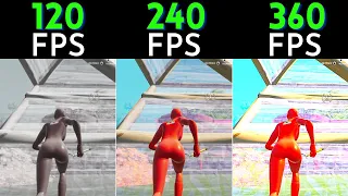 120Fps vs 240Fps vs 360Fps Fortnite Fps Comparison