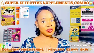 SUPER EFFECTIVE SUPPLEMENTS COMBO FOR SKIN BRIGHTENING + Best Supplements For Healthy Skin