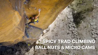 Amity Warme Spicy 5.12 Trad Climbing on Northern AZ Basalt