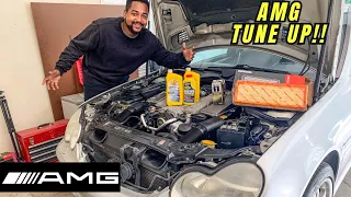 Engine Tune Up W203 Mercedes C32 AMG Oil Change & Air Intake Filters!
