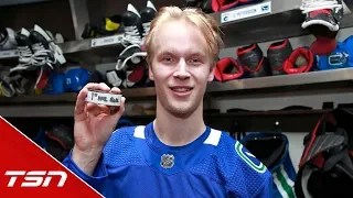 Pettersson on setting Canucks' rookie scoring record: 'Really cool feeling'