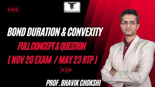 Bond Duration And Convexity Concept & Question (Nov 20 Exam / May 23 RTP)