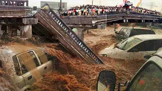 Horrific Natural Disasters: China Bridge Destroyed in seconds, City Become Ocean!