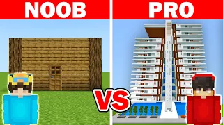 NOOB vs HACKER: I Cheated in a Build Challenge in Minecraft