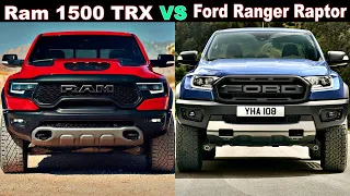 2021 Ram 1500 trx vs Ford ranger raptor. | ram trx vs ford ranger raptor. | trx vs raptor. (review)