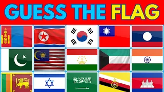 Guess and Learn ALL FLAGS Of ASIA | Flag Quiz