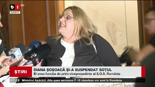 DIANA ȘOȘOACĂ ȘI-A SUSPENDAT SOȚUL_Știri B1TV_18 febr. 2024
