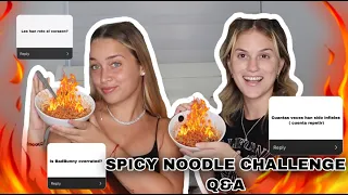 SPICY NOODLE CHALLENGE AND Q&A// WOSE REGRET, BAD BUNNY OVERRATED, DREAM DESTINATION
