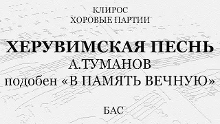 Херувимская песнь. А.Туманов. Подобен "В память вечную". Бас