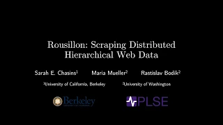 Rousillon: Scraping Distributed Hierarchical Web Data (UIST 2018 Preview Video)