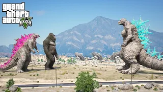 Godzilla x Kong vs Godzilla Minus One - The New Empire ( GTA V Mods )