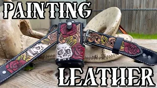HOW TO Paint and Stain Custom Leather projects
