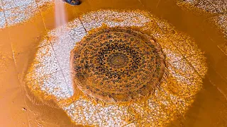flooded extremely dirty carpet cleaning satisfying rug cleaning ASMR