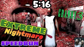 Granny 3 - Speedrun(5:16), Extreme Nightmare train glitchless