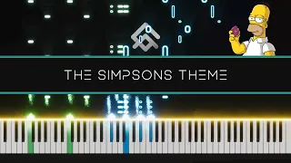 The Simpsons Theme - Danny Elfman (Piano cover tutorial visualizer)