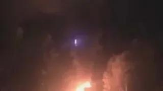 На трассе загорелся грузовик с фейерверками