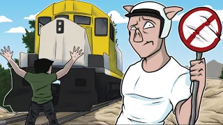 GTA 5: STOPPING THE TRAIN?! (Funny Moments)