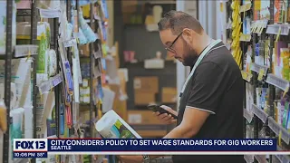 Gig workers on apps advocate for minimum wage standards in Seattle